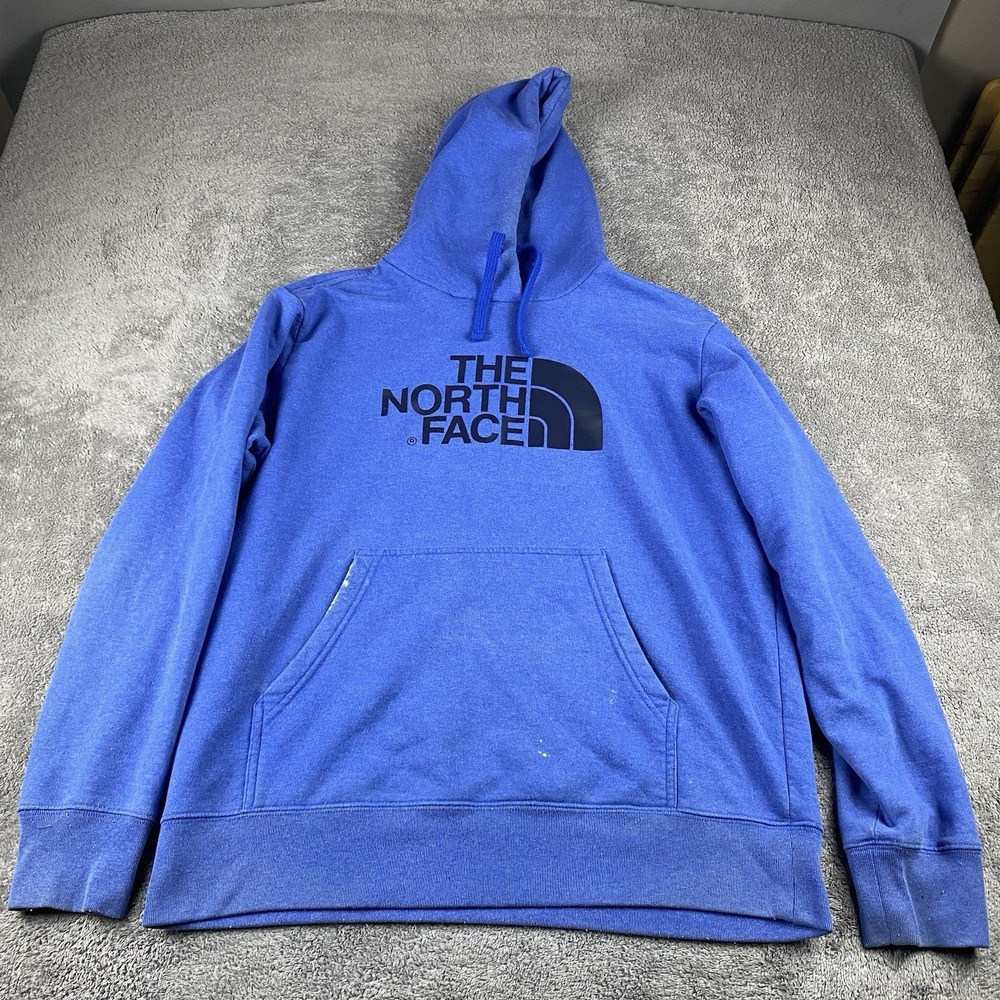 The North‎ Face Hoodie Mens Large Blue Sweatshirt Long Sleeve